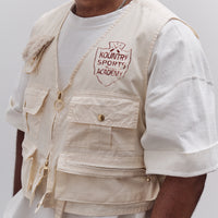 Kapital Poplin Fishing Vest, Ecru
