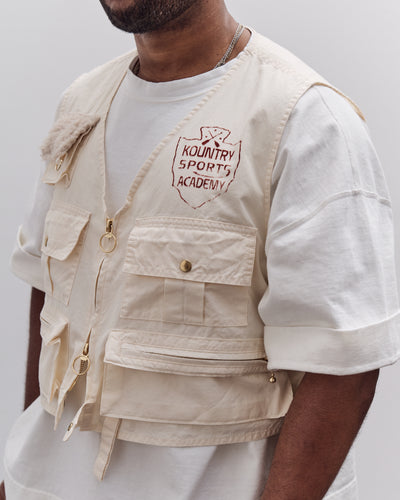 Kapital Poplin Fishing Vest, Ecru