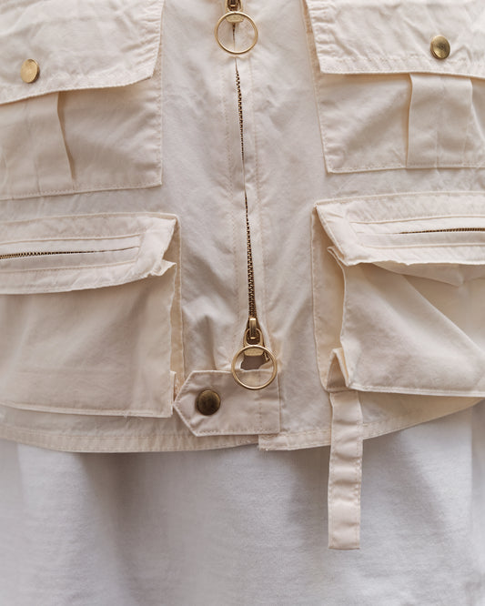 Kapital Poplin Fishing Vest, Ecru