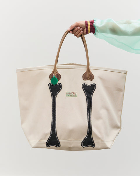 Kapital #4 Canvas KO.TSU.KO.TSU. Tote Bag, ECRxBlack – Glasswing