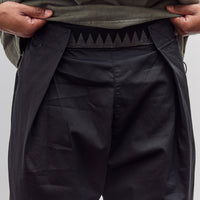 Combed Burberry Cotton Easy Beach Go Pants Unisex, Black