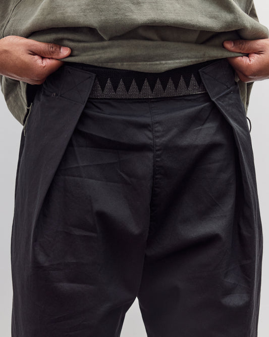 Combed Burberry Cotton Easy Beach Go Pants Unisex, Black