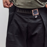 Combed Burberry Cotton Easy Beach Go Pants Unisex, Black