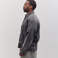 11.5Oz Blk X Blk Denim Hacksaw Drizzler Jacket Unisex, Pro
