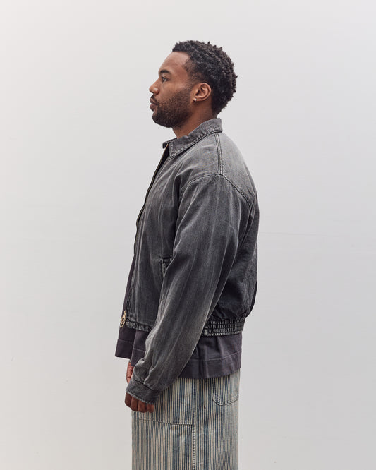 11.5Oz Blk X Blk Denim Hacksaw Drizzler Jacket Unisex, Pro