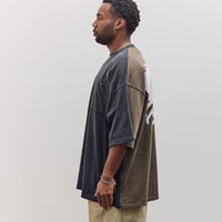 Jersey 2Tones Big Pocket T (Bone) Unisex, Black X Khaki