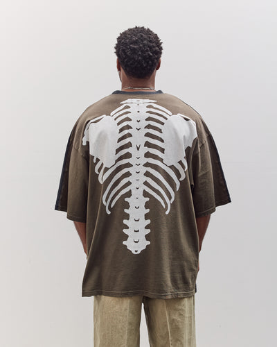 Jersey 2Tones Big Pocket T (Bone) Unisex, Black X Khaki