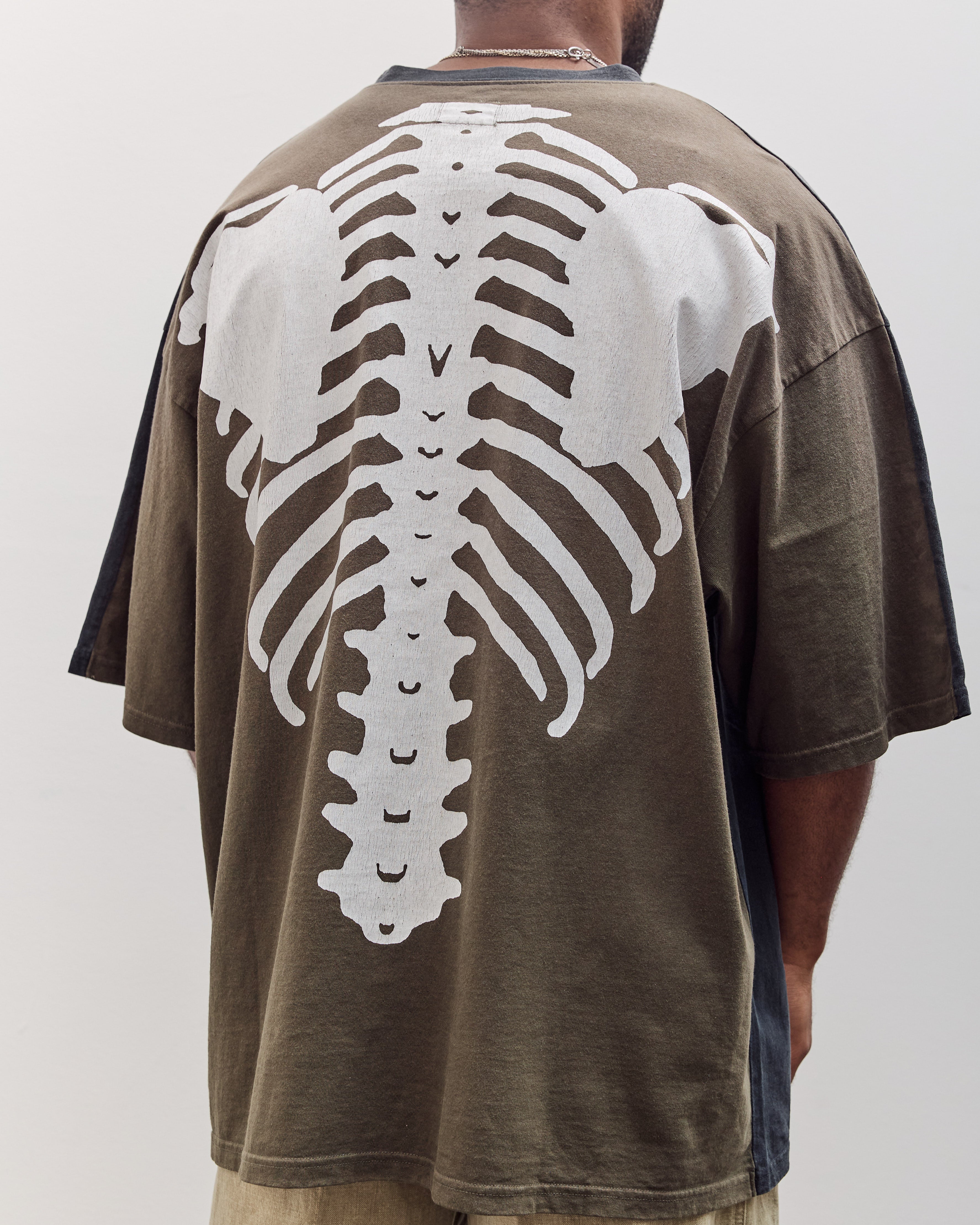 Jersey 2Tones Big Pocket T (Bone) Unisex, Black X Khaki – Glasswing