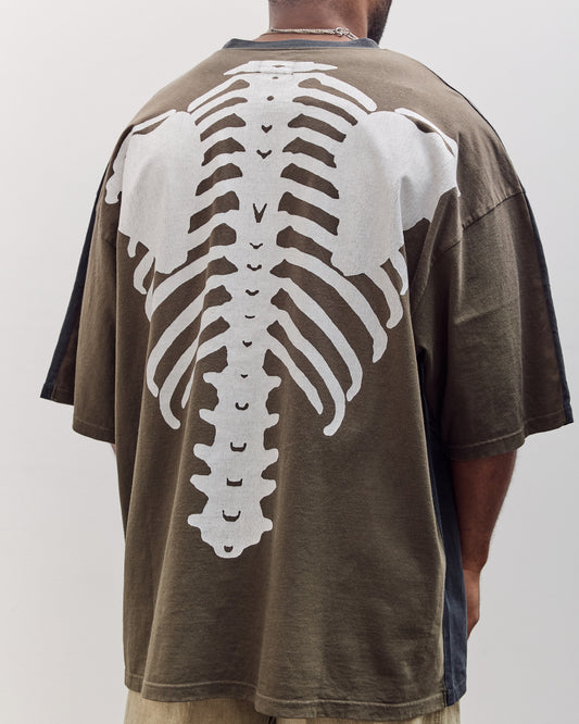 Jersey 2Tones Big Pocket T (Bone) Unisex, Black X Khaki