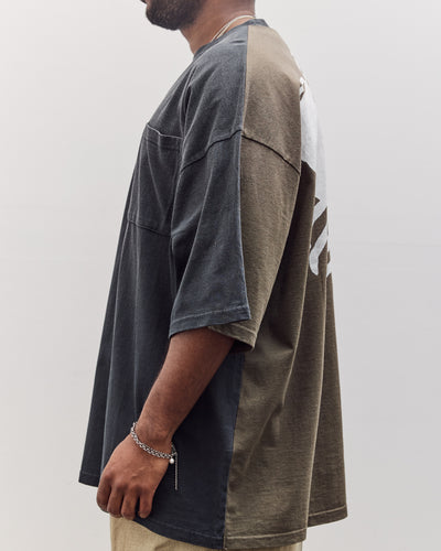 Jersey 2Tones Big Pocket T (Bone) Unisex, Black X Khaki