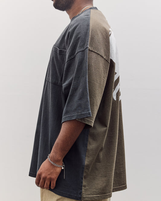 Jersey 2Tones Big Pocket T (Bone) Unisex, Black X Khaki