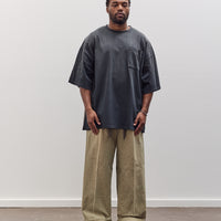 Canvas Easy Trouser (Center Pleated) Unisex, Light Khaki