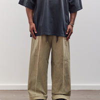 Canvas Easy Trouser (Center Pleated) Unisex, Light Khaki