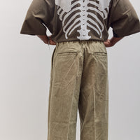 Canvas Easy Trouser (Center Pleated) Unisex, Light Khaki
