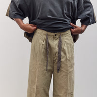 Canvas Easy Trouser (Center Pleated) Unisex, Light Khaki