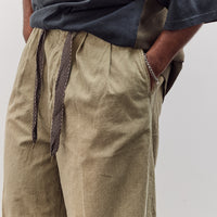 Canvas Easy Trouser (Center Pleated) Unisex, Light Khaki