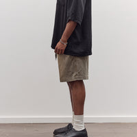 Canvas Easy Short Trouser (Center Pleated) Unisex, Dark Khaki
