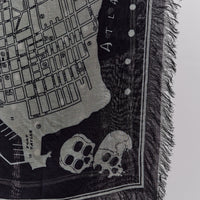 Fringed Square Stole Kayo Hueso, Black