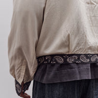 Rayon Twill 2Tones Drizzler Jacket Pecos Paisley Unisex, Black