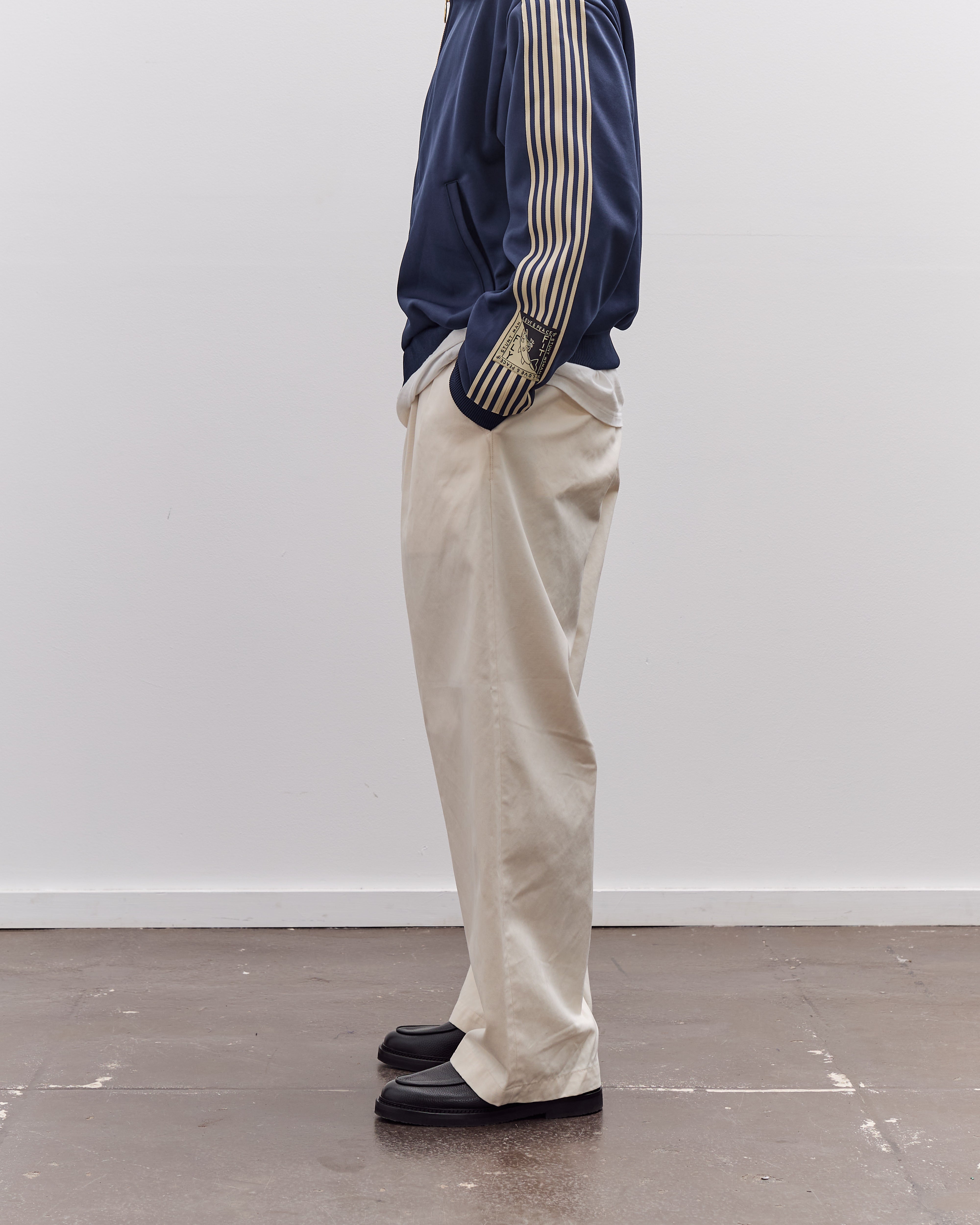Kapital 36/2 Westpoint Chino ZOOT Trouser (Mens), Ecru – Glasswing