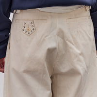 Kapital 36/2 Westpoint Chino ZOOT Trouser (Mens) Unisex, Ecru