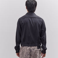 Kapital Cupra Cotton Twill Open Collar Drizzler Jacket Unisex, Black