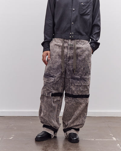Kapital 14W Corduroy Nouvelle Shuttle Pants Unisex, Gray