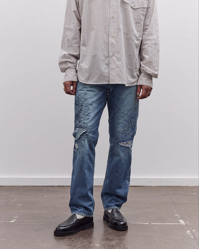 Kapital 14oz Denim 5P MONKEY CISCO (3YearsFade), IDG