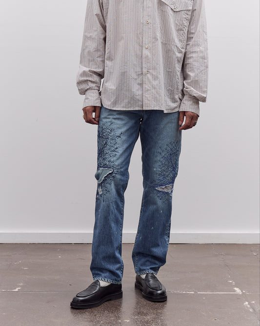Kapital 14oz Denim 5P MONKEY CISCO (3YearsFade), IDG