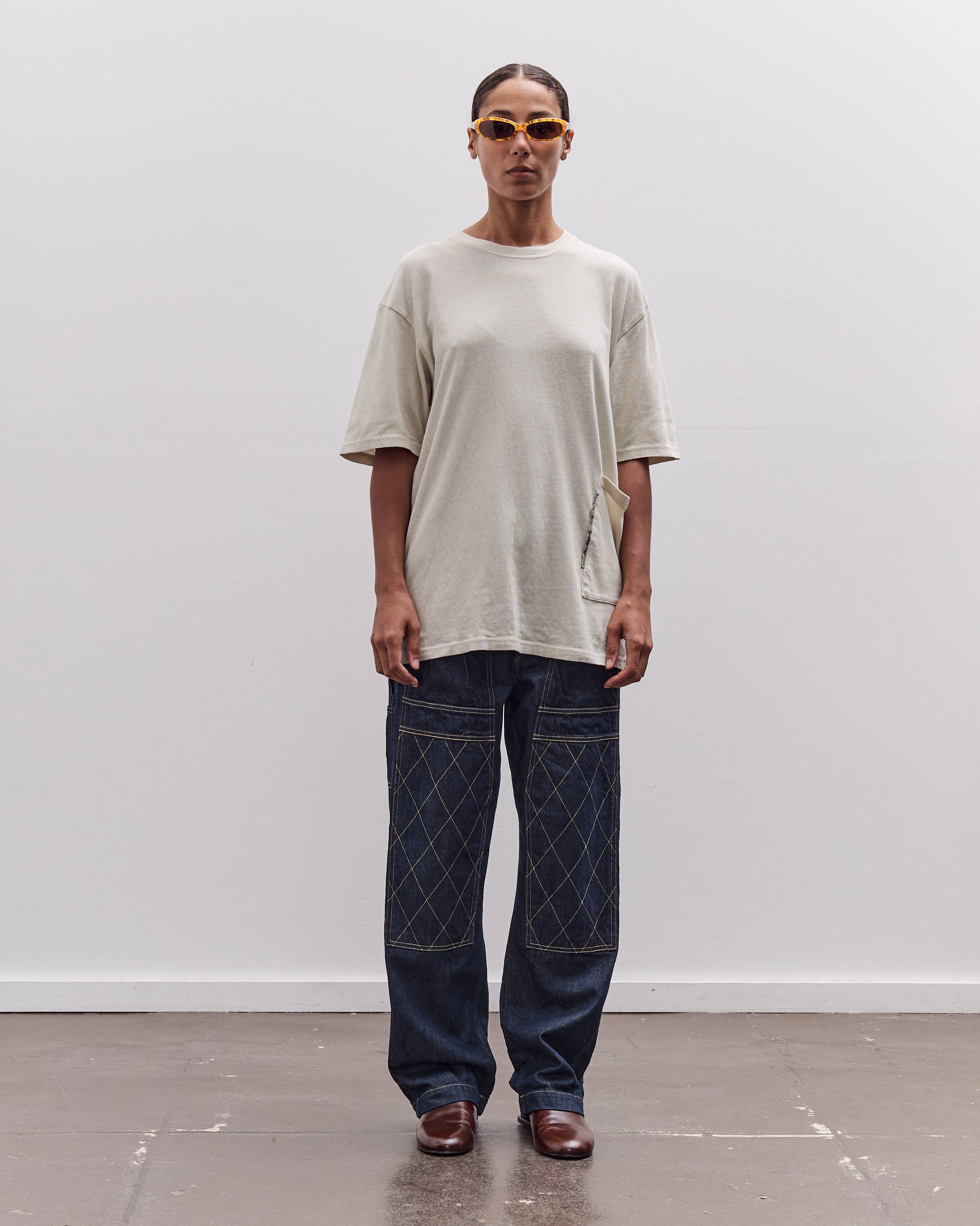 Gauze Jersey Biscuit Pocket T, Ivory – Glasswing