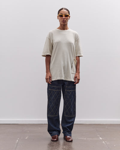 Kapital Gauze Jersey Biscuit Pocket T, Ivory