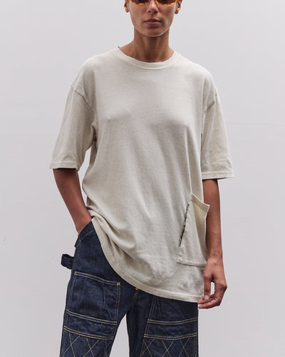 Kapital Gauze Jersey Biscuit Pocket T, Ivory