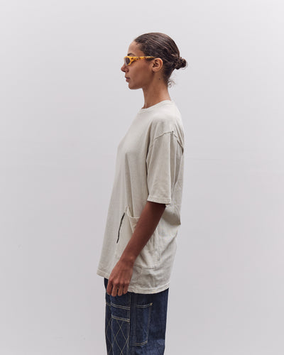 Kapital Gauze Jersey Biscuit Pocket T, Ivory