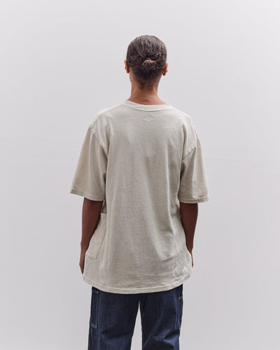 Kapital Gauze Jersey Biscuit Pocket T, Ivory