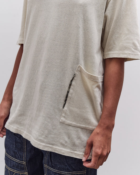 Kapital Gauze Jersey Biscuit Pocket T, Ivory