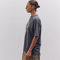 Kapital Jersey Crew T Rain Skull, Black