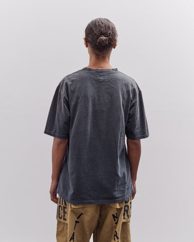 Kapital Jersey Crew T Rain Skull, Black