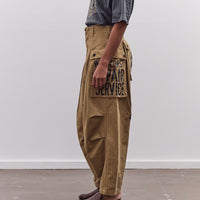 Kapital Herringbone Jumbo Monkey Pants - Factory Repaired & Embroidery, Camel