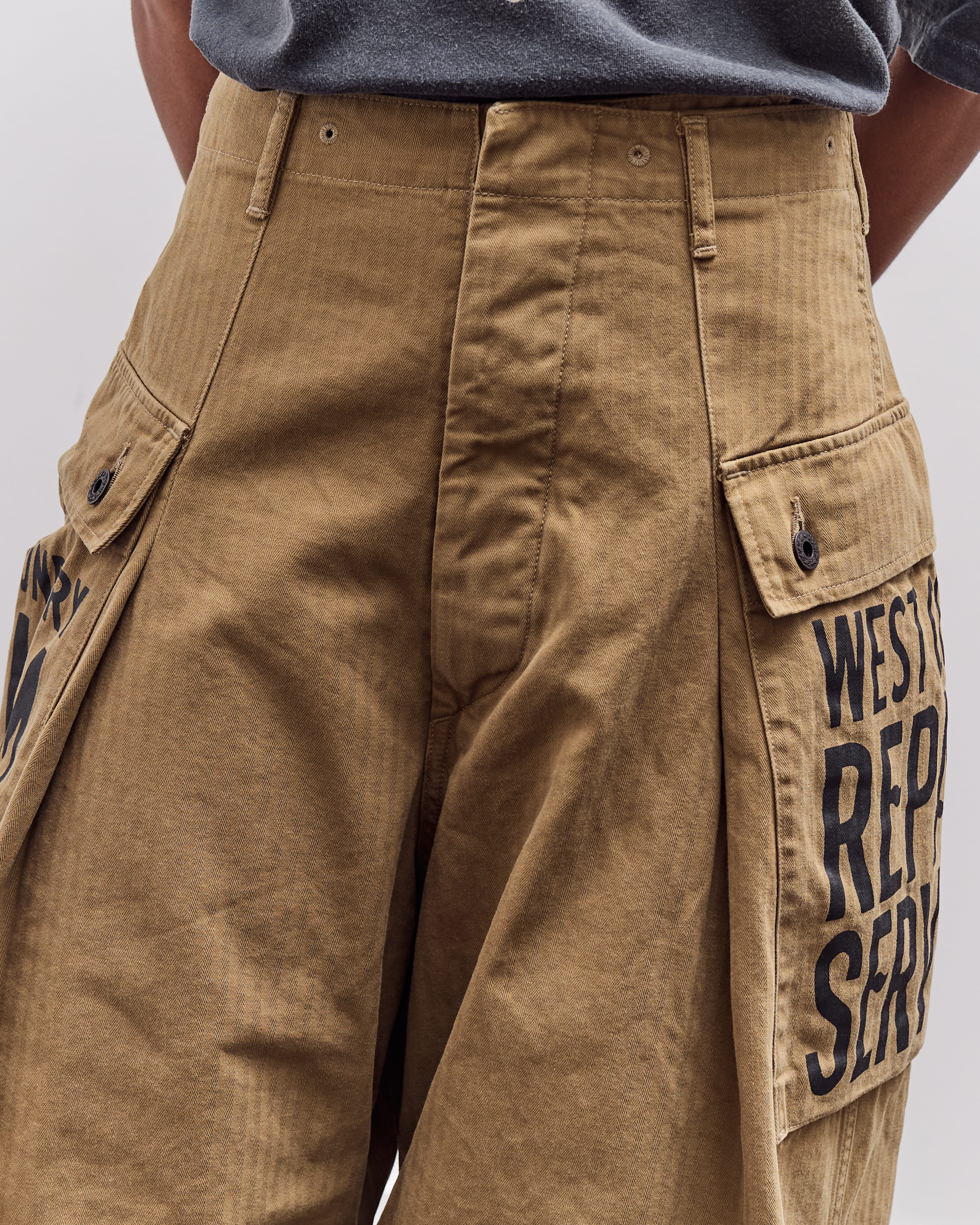 Kapital Herringbone Jumbo Monkey Pants - Factory Repaired