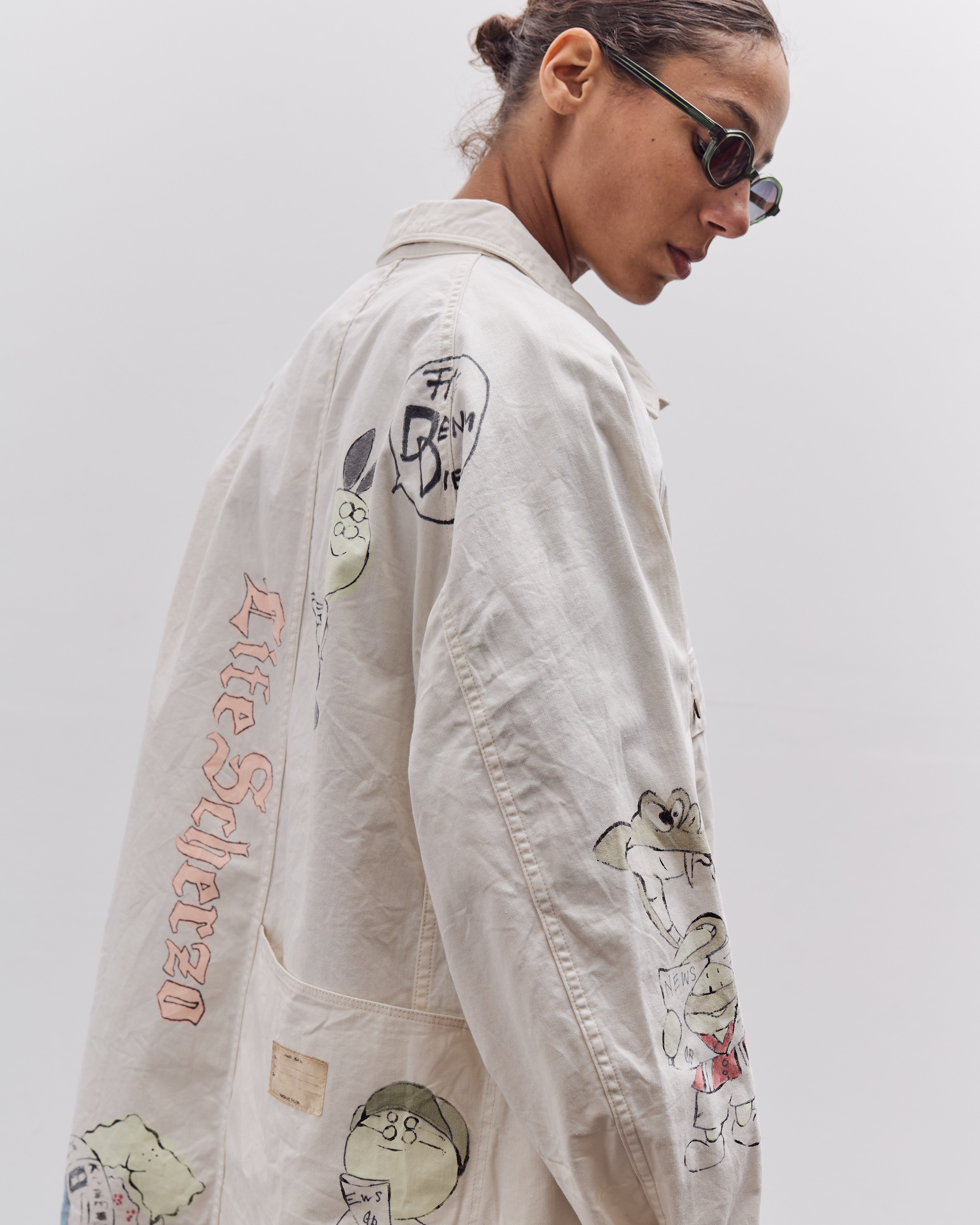 Rough-Face Twill CACTUS BEER JKT (Memorial Paint Model), Ecru