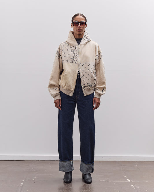 Kapital Swt Knit Bandana Bivouac Hooded Blouson, Ecru