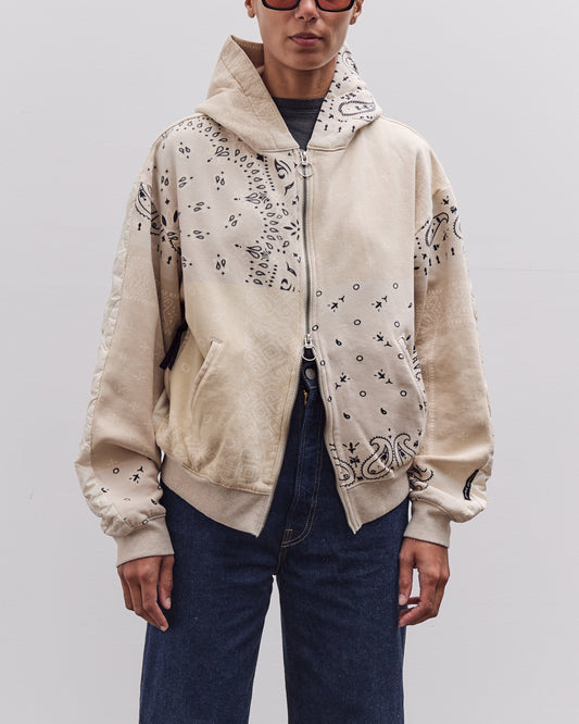Kapital Swt Knit Bandana Bivouac Hooded Blouson, Ecru