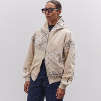 Kapital Swt Knit Bandana Bivouac Hooded Blouson, Ecru
