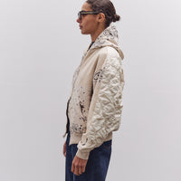 Kapital Swt Knit Bandana Bivouac Hooded Blouson, Ecru