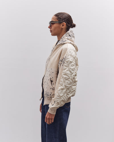 Kapital Swt Knit Bandana Bivouac Hooded Blouson, Ecru