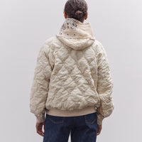 Kapital Swt Knit Bandana Bivouac Hooded Blouson, Ecru