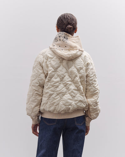 Kapital Swt Knit Bandana Bivouac Hooded Blouson, Ecru