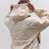 Kapital Swt Knit Bandana Bivouac Hooded Blouson, Ecru
