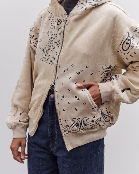 Kapital Swt Knit Bandana Bivouac Hooded Blouson, Ecru