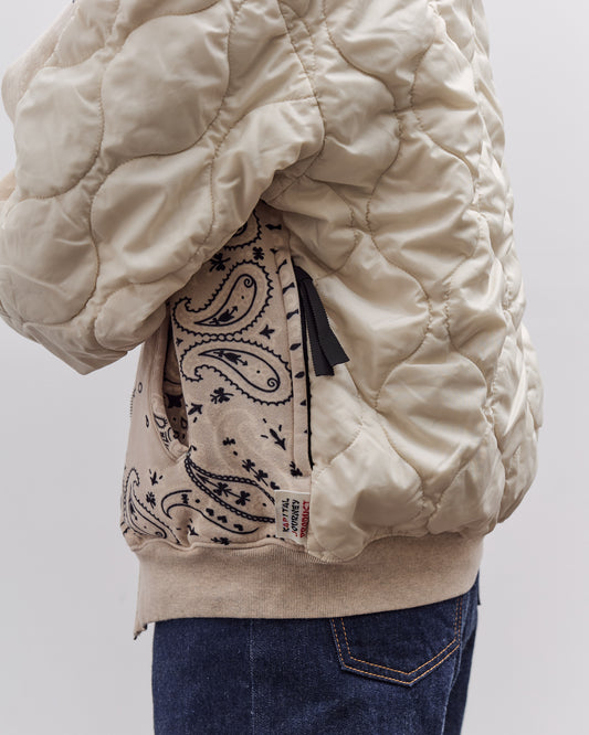 Kapital Swt Knit Bandana Bivouac Hooded Blouson, Ecru